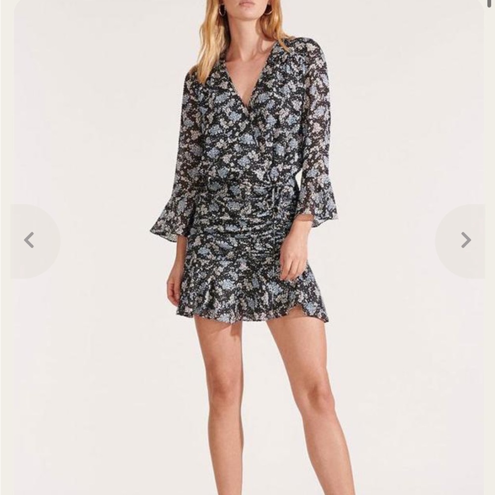 Veronica Beard Sean blue black silk dress size 4